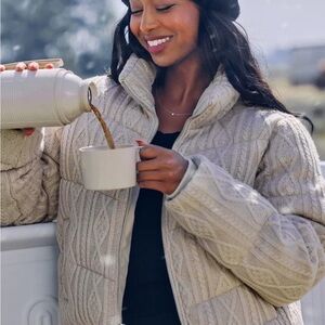 ISO!!  Hollister Beige Cable Knit Jacket